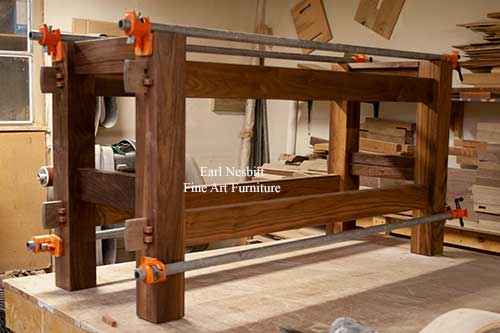 pegging through tenons on base of custom table pegging through tenons on base of custom table